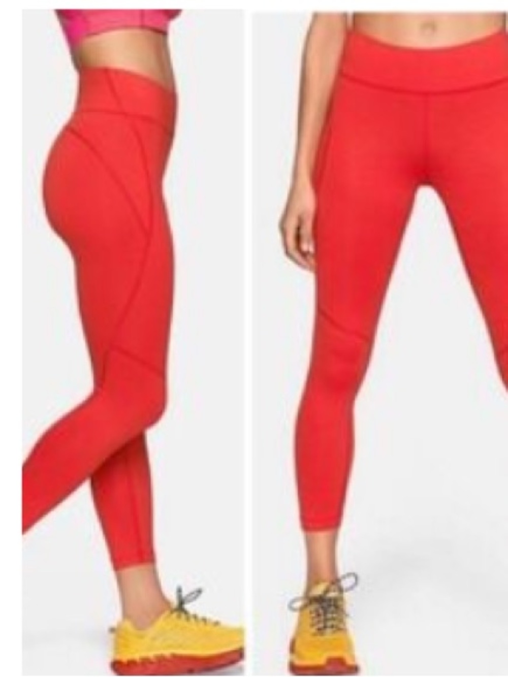 Outdoor Voices Red  Performance Leggings Cropped